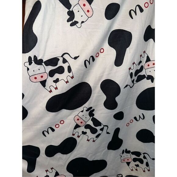 Gown Women’s size 12 14 Black and White Cow Spaghetti straps Sleepwear Backless - Picture 2 of 4